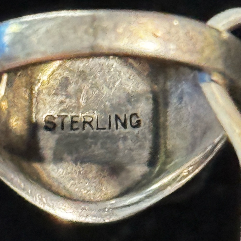 Vintage Native American Sterling Silver Thunderbird Ring Size 5.75 (12) - Picture 4 of 4